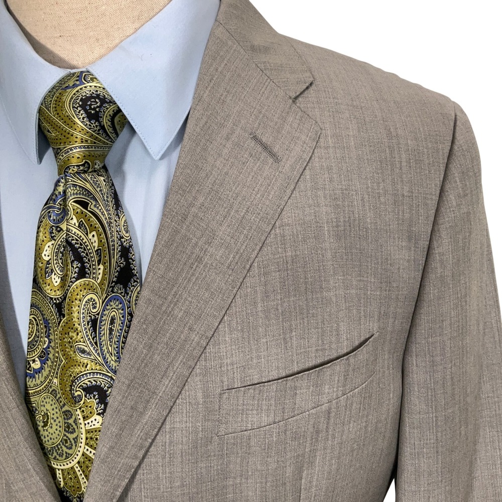 Ermenegildo Zegna Blazer Men 40S Gray Italian Wool‎ Classic Luxury Lightweight